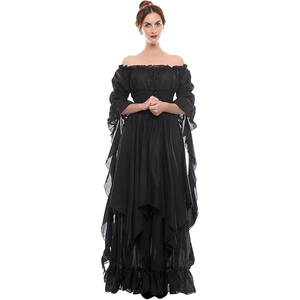 Romeo & Juliet Couture 3/4 Bell Sleeve Lace Trim Dress Black SM at Amazon  Women's Clothing store