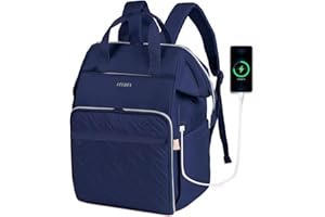 Leudes Knitting Bag Backpack, Yarn Storage Organizer Large Crochet Bag Tote Christmas Gift Yarn Holder Case for Carrying Projects, Knitting Needles (Upgraded Navy Blue)