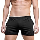 RexcyrilMen's Running Workout Active Shorts Cotton Gym Training Lounge Sleep Bottoms