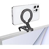 FANAUE Continuity Camera Mount for Desktop Monitor & iMac, Arca-Swiss Compatible Slot with 1/4" & 3/8" Threaded Mounts, Strong Magnetic Webcam Holder for iPhone 17/16/15/14/13