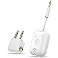 MEE audio Connect Air in-Flight Bluetooth Wireless Audio Transmitter, with Extra Dual 3.5mm Jack AUX Adapter, for up to 2 AirPods/Other Headphones; Works with All 3.5mm Aux Jacks, White