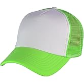 NYFASHION101 Blank Mesh Adjustable Snapback Cotton 6-Panel Trucker Hat Cap