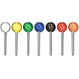 ADVANTUS Medium Head Map Tacks, 3/8-Inch Shank, 3/16-Inch Head, Box of 100, Assorted Colors (MTA)