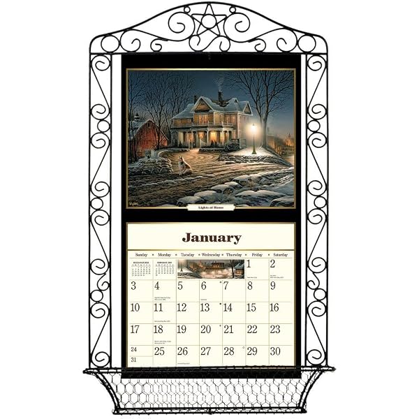 Amazon.com: Wrought Iron Calendar Frame, Assorted Organization by Lang  Companies : Office Products