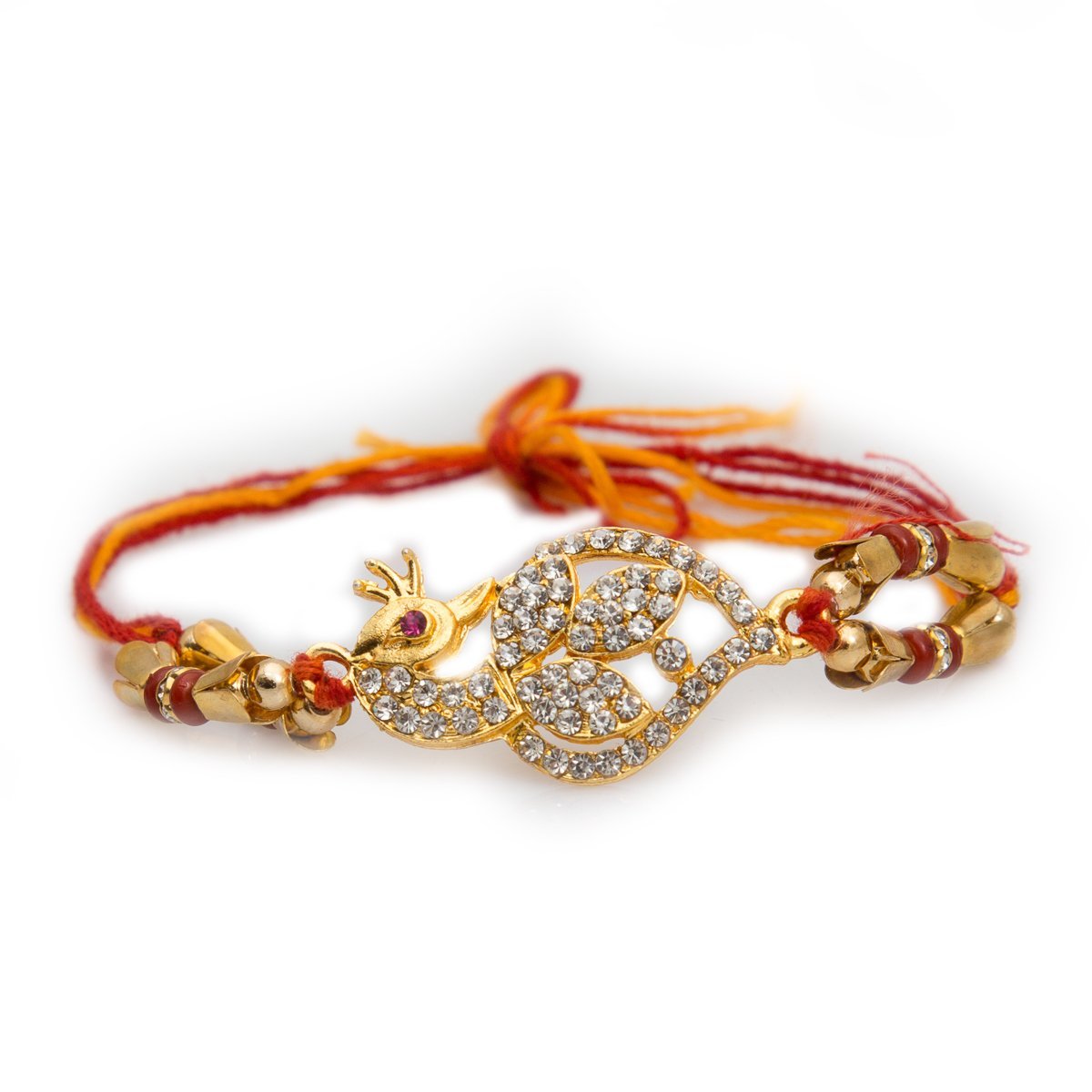to the nines elegant rakhi for beloved brother - golden
