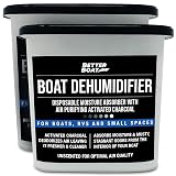 Moisture Absorber 2 Pack with Activated Charcoal Dehumidifier Bucket, Unscented Odor Absorber for Closet Basement Bathroom Boat RV, Disposable - Better Boat