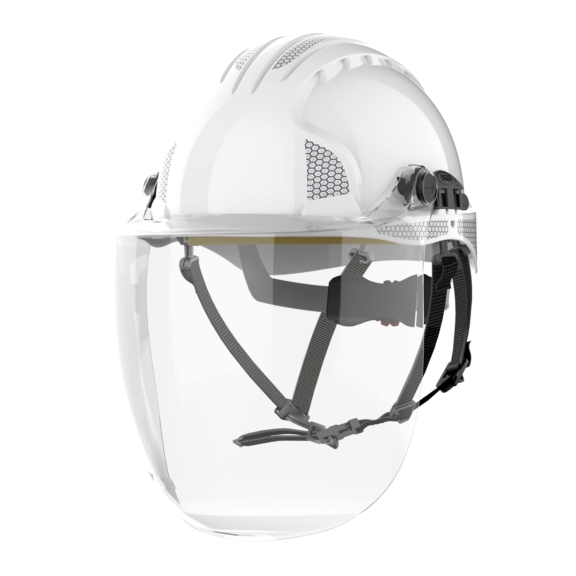 JSP Safety EVO5 Olympus Linesman Helmet with Electrical Insulation EVOGuard C5-MAX Industrial Visor with Arc Flash Protection (AKE24C-600-100),White
