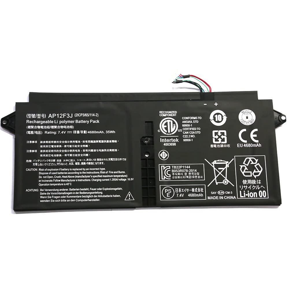 7XINbox 7.4V 35Wh 4680mAh AP12F3J 2ICP3/65/114-2 Laptop Battery compatible with Acer Aspire 13.3-Inch S7 S7-391 S7-392 S7-393 Touchscreen Ultrabook Series S7-391-53314G12aws S7-391-53314G25aws