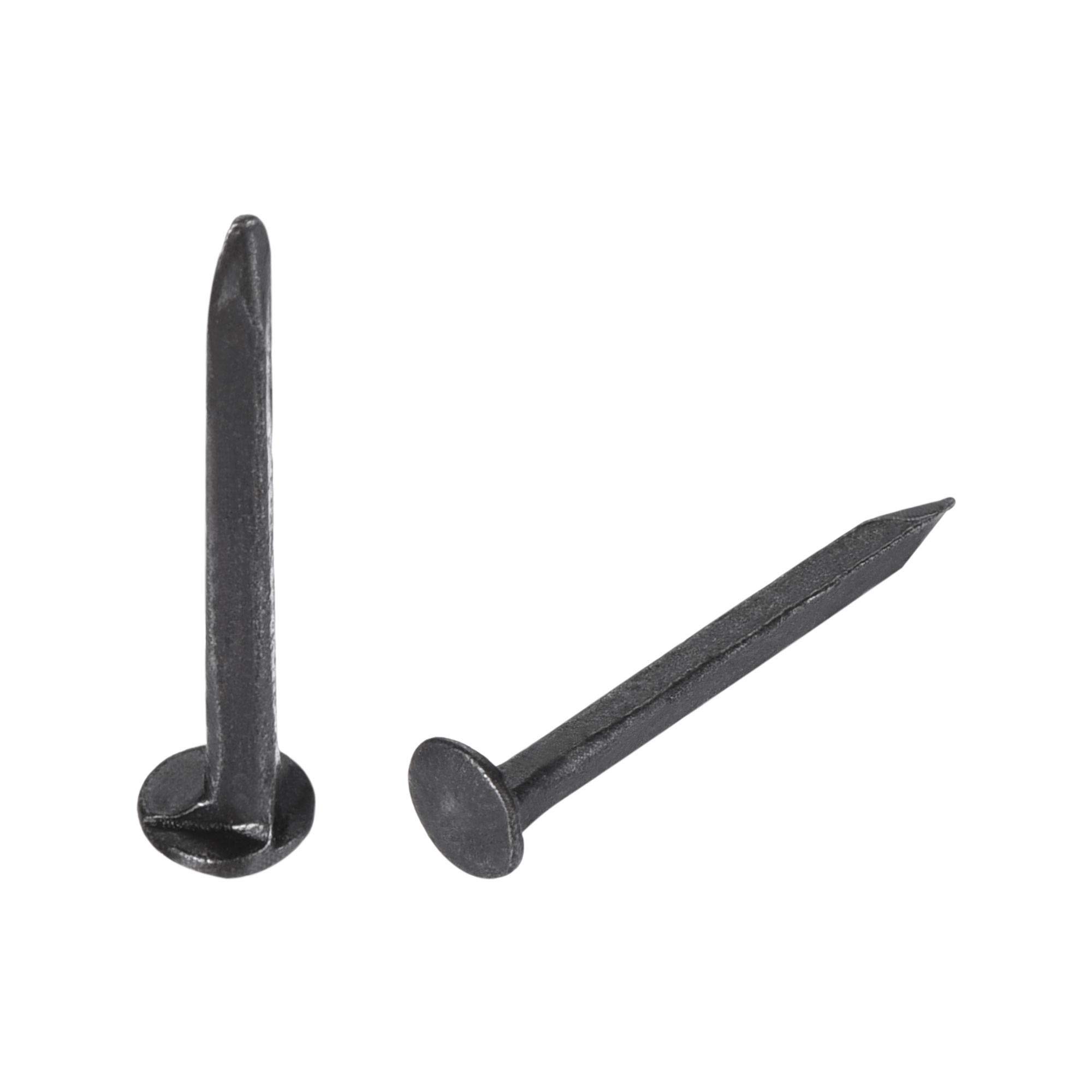 sourcing map Metal Nails Tacks 3/4"(19mm) 4mm Head Dia. for Shoes Boots Leather Heels Soles Replacement Black 650pcs