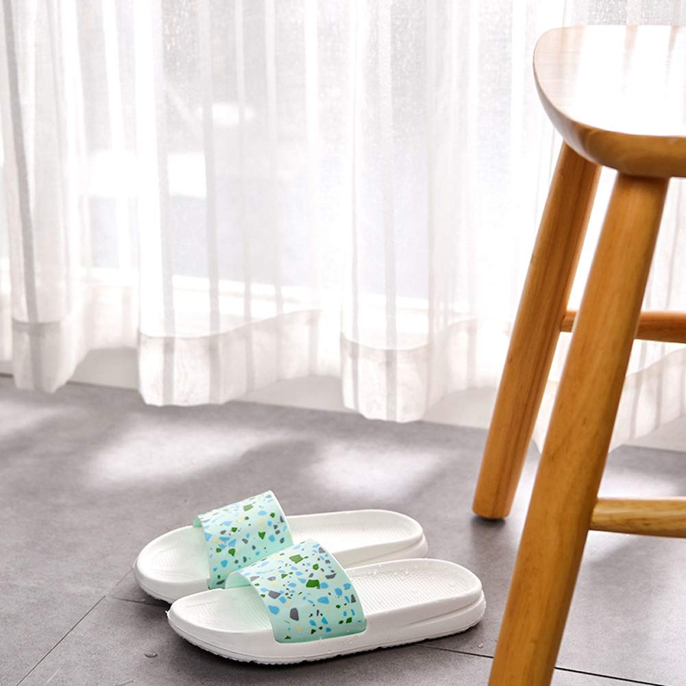 Shower Sandal Slippers with Drainage Holes Quick Drying Bathroom Slippers Gym Slippers Soft Sole Open Toe House Slippers for Men and Women,17white,40.41