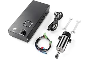 FoxAlien CNC Upgrade Kit 300W DC Spindle Milling Motor for Masuter 4040, Masuter Pro, Masuter 3, 3018-SE V2 CNC Router Engraving Machine with Integrated Control Box Speed Adjustable