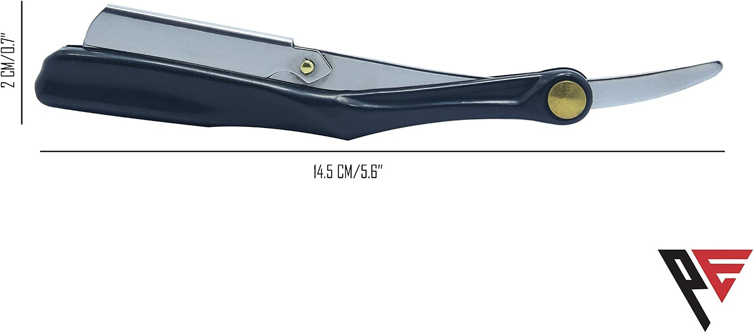 Pros Edge Barber Professional Straight Edge Razor for Men – Black Color ...