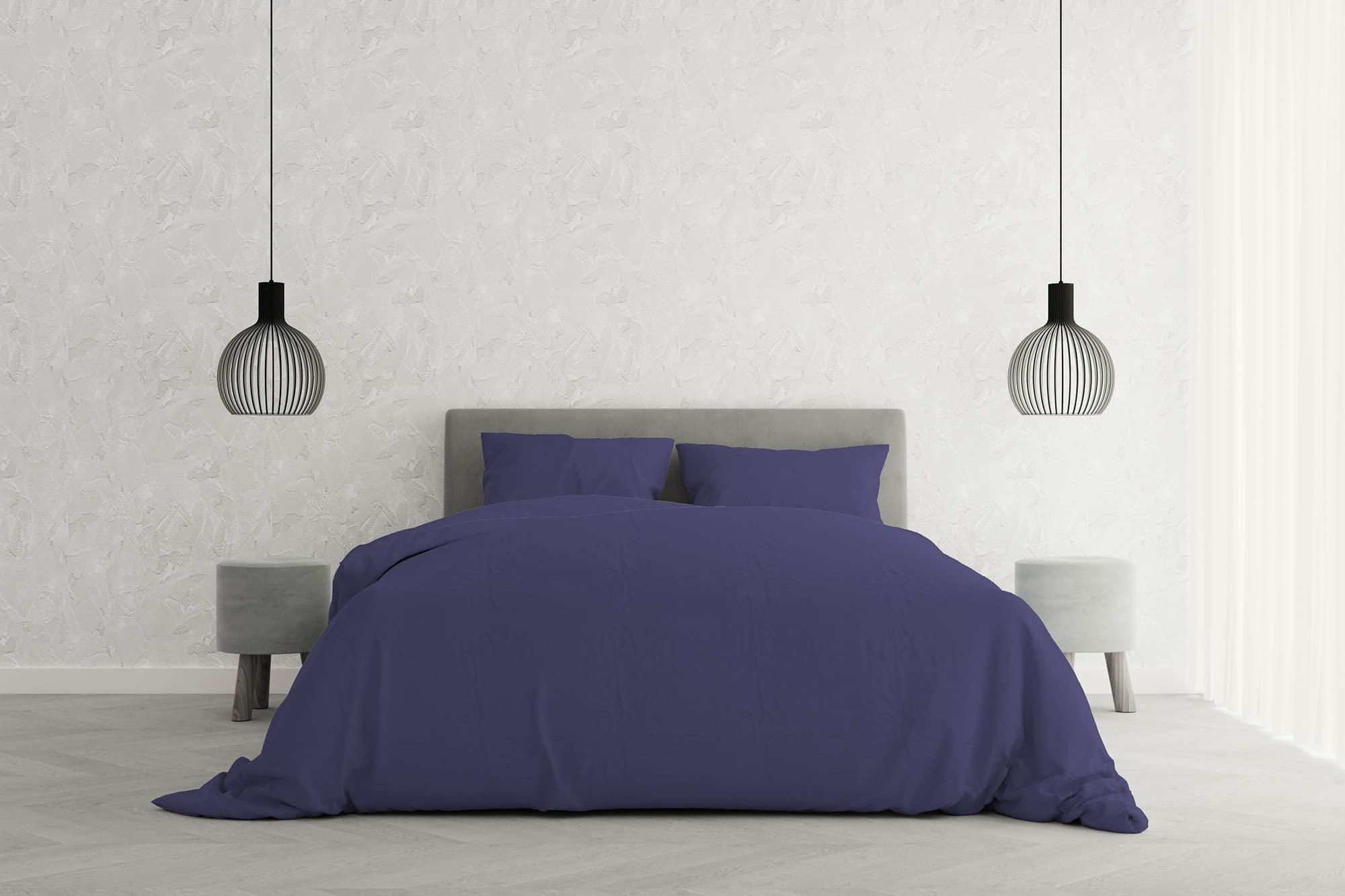 Italian Bed Linen Elegant cp-el-violetta-2pst Duvet Cover Set, Microfibre, Violetta, Double, 200 x 250 cm x 1, 3 units — image 1