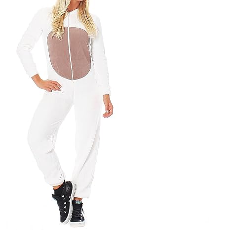 LBB Damen Jumpsuit Einteiler Overall Tier Anzug Kostüm Jogger Kigurumi