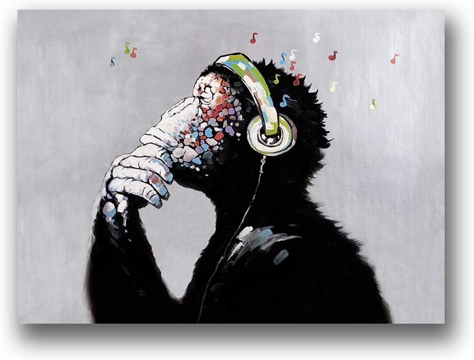 Gold Orange Abstract Oil Painting