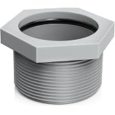 2-Inch Threaded Adapter with Rubber Gasket for Shower Drain Installation | ABS Plastic, with Rubber Gasket O-Ring, for Adjustable Height Shower drain, Compatible with Standard 2" Drain Systems