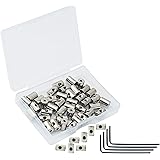 SUBANG 40 Pieces Pin Keepers Pin Locks Pin Backs Locking Clasp Locking Pin Keeper Backs with 4 Wrench All in Storage Case,9mm