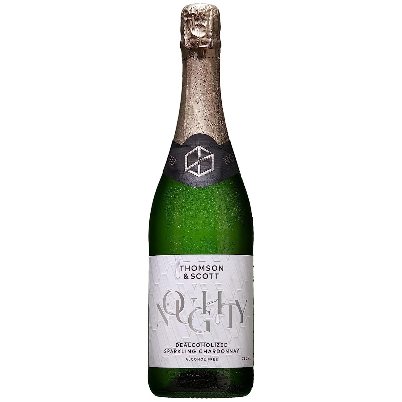 Thomson & Scott Noughty Organic Sparkling Chardonnay Alcohol Free Wine - Finest Non Alcoholic Wines - Alcohol-free Alternative to Prosecco and Champagne - Non Alcoholic Drinks