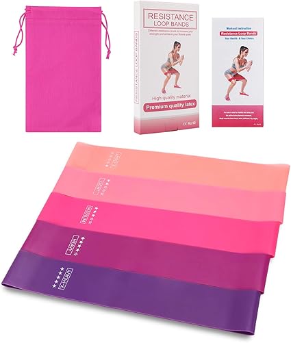 Oumers Banda de Fitness Conjunto de 5 Bandas de Ejercicio saqueo ...