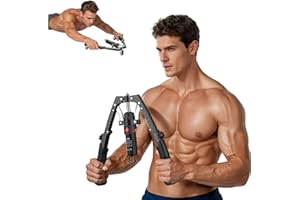 GENERIC Mymus CoreFlex Twister Pro, Hydraulic Power Chest Press Machine, All-in-One Adjustable Hydraulic Arm Exerciser Twister Bar, 22-440lbs, 2-in-1 Chest Trainer with Ab Roller Wheel