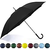 SoulRain 50 Inch Large Stick Umbrella Windproof Automatic Open Oversized J Handle Umbrellas for Men and Women Unbreakable Strong Travel Golf Umbrella