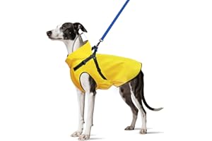 BSEMAX Dog Raincoat: Dog Rain Jacket with Reflective Harness & Removable Hood | Waterproof Dogs Rain Coat Poncho for Large Medium Small Dogs Puppies (Yellow - L)