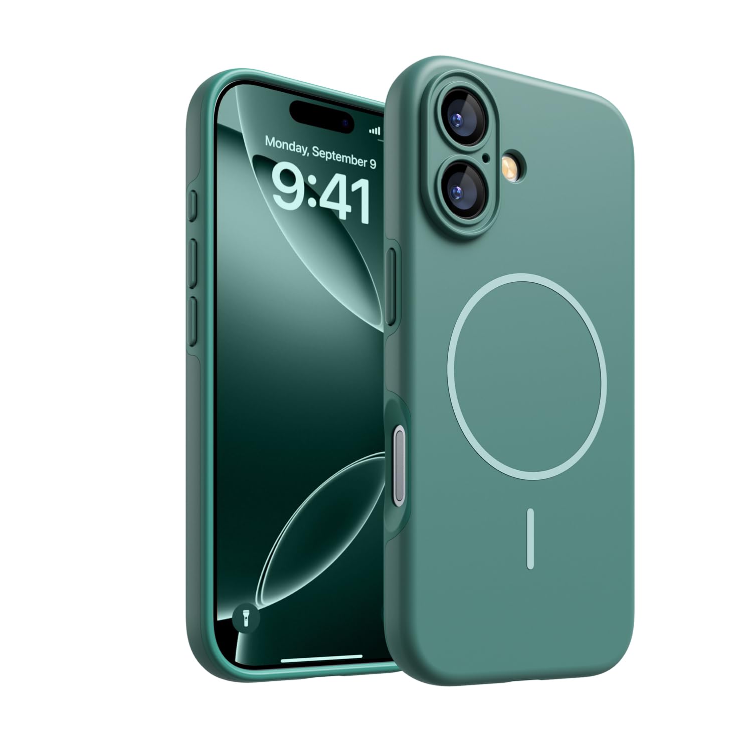 Photo 1 of *** pack of**2*  Gleecube Magnetic for iPhone 17 Case, [Matte Solid Color] [Full Camera Protection] Protective Case for iPhone 17 - Deep Green