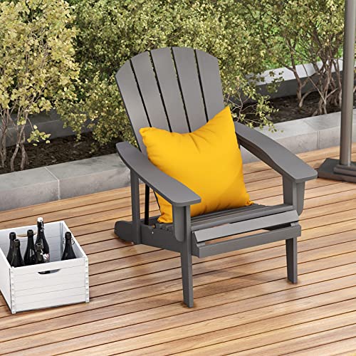 SERWALL Adjustable Backrest Adirondack Chair, AllWeather Adirondack
