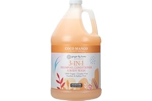Ginger Lily Farms Botanicals 3-in-1 Shampoo, Conditioner & Body Wash, Coco Mango, 100% Vegan & Cruelty-Free, Coconut Mango Scent, 1 Gallon (128 fl oz) Refill