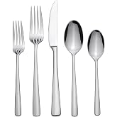 Oneida Doublet 20-Piece 18/0 Silverware Set for 4, Flatware | mirror finish, dishwasher safe | includes knives, forks, and spoons | cutlery set for kitchen and dining