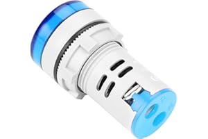 Hz Indicator, AC Round Frequency Meter LED Digital Display Hz Frequency Indicator Light, Multi Testers (Blue)