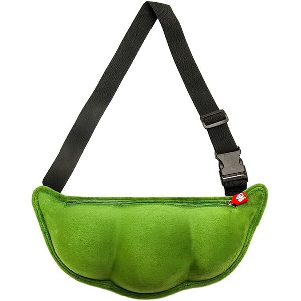 Amazon.com: 3D Pea Pod Sling Backpack Plush Edamame Purse  display picture 3