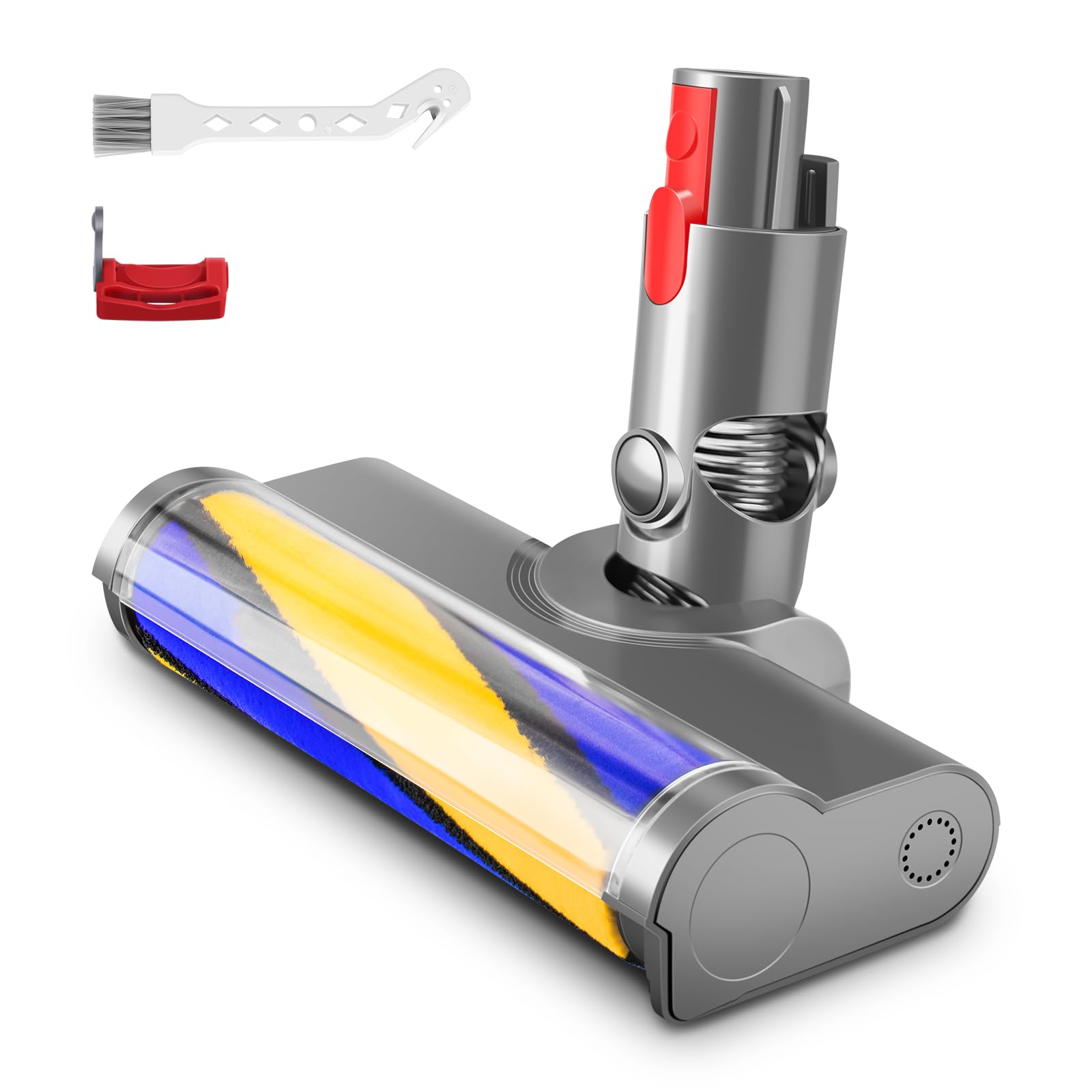 Photo 1 of E.LUO Soft Roller Brush Head for Dyson V7 V8 V10 V11 V15 - Hardwood Floor Vacuum Attachment with Green Optical Light, Compatible with Carpet & Hard Floors