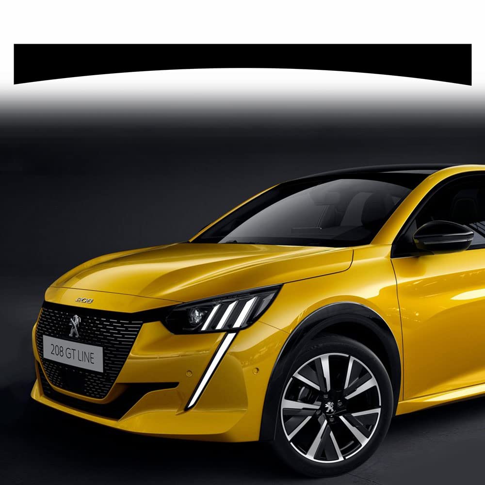 Quattroerre Adhesive Windshield Banner Sunshade Stripe Sticker for Car, Black