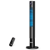 OSTBA 43'' Tower Fan for Bedroom, 85&deg; Oscillating, 12H Timer, with Remote | 28dB Cooling with LED Display, 3 Speeds, 2 Modes, Sleep Mode and Floor Standing Design, Quiet Standing Fan
