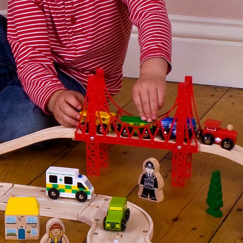 Bigjigs Rail Rural Rail and Road Set - Other Major Wooden Rail Brands are Compatible