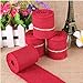 Huachnet Natural Jute Burlap Ribbon Roll Fabric for Wedding Party Home DIY Decoration (Dark Red)-Pack of 1