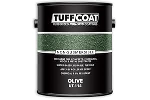 Tuff Coat UT-114 Olive - 1 Gallon: Medium Texture, Non-Submersible, Water-Based, Rubberized Non-Skid Coating