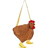 Saintrygo Chicken Hen Purse Bag Fluffy Shoulder Handbag Cute Funny Animal Gift for Christmas for Women | Fluffy, Cute, Funny, Animal, Gift, for Christmas