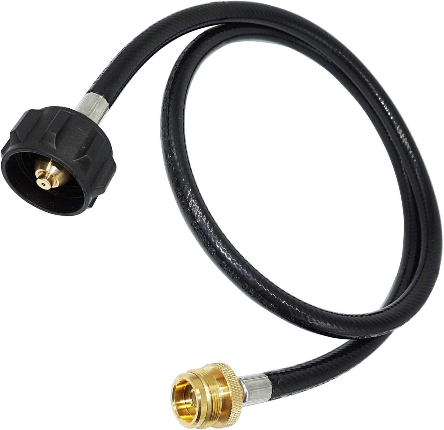 Cookingstar 4Ft Propane Hose Adapter, 1 lb to 20 lb Converter
