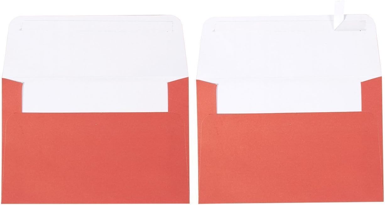 100 Pack A4 Envelopes - 4.25 x 6.25 Inches - Square Flap Photo Envelopes - Invitation Envelopes for Wedding Invitations - 100GSM, Assorted Colors : Office Products
