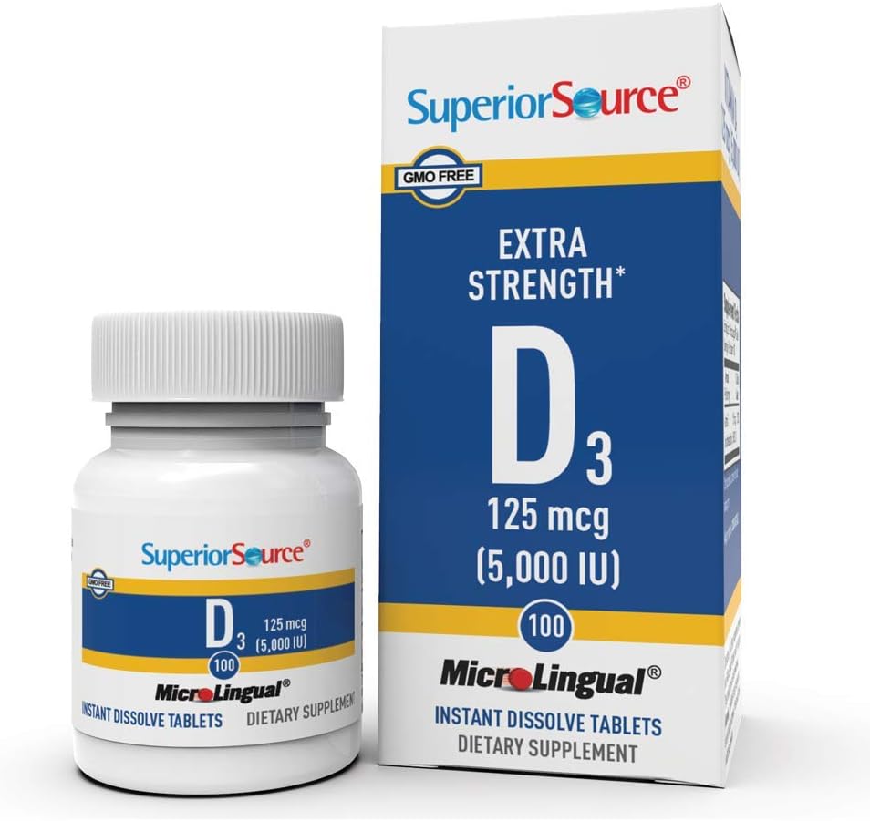 Amazon Com Superior Source Extra Strength Vitamin D3 5 000 Iu Tablet 100 Count Packaging May Vary Health Personal Care