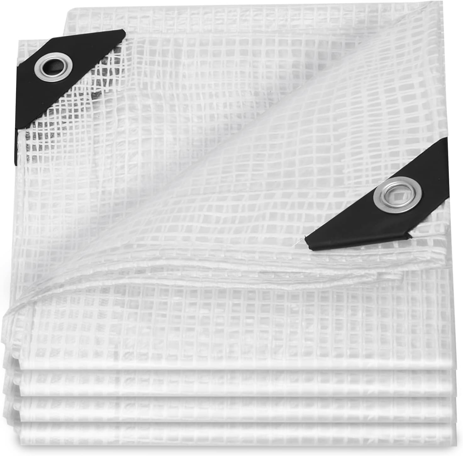 Photo 1 of 20Ftx30Ft Clear Greenhouse Plastic Covering, 16Mil Thickness Heavy Duty Clear tarp for Chicken coop, Greenhouse Plastic sheeting with Hemmed Edges & preinstalled Grommets.