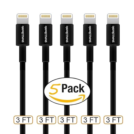 Best Copper Core: SMALLElectric iPhone Lightning Cables 5 Pack