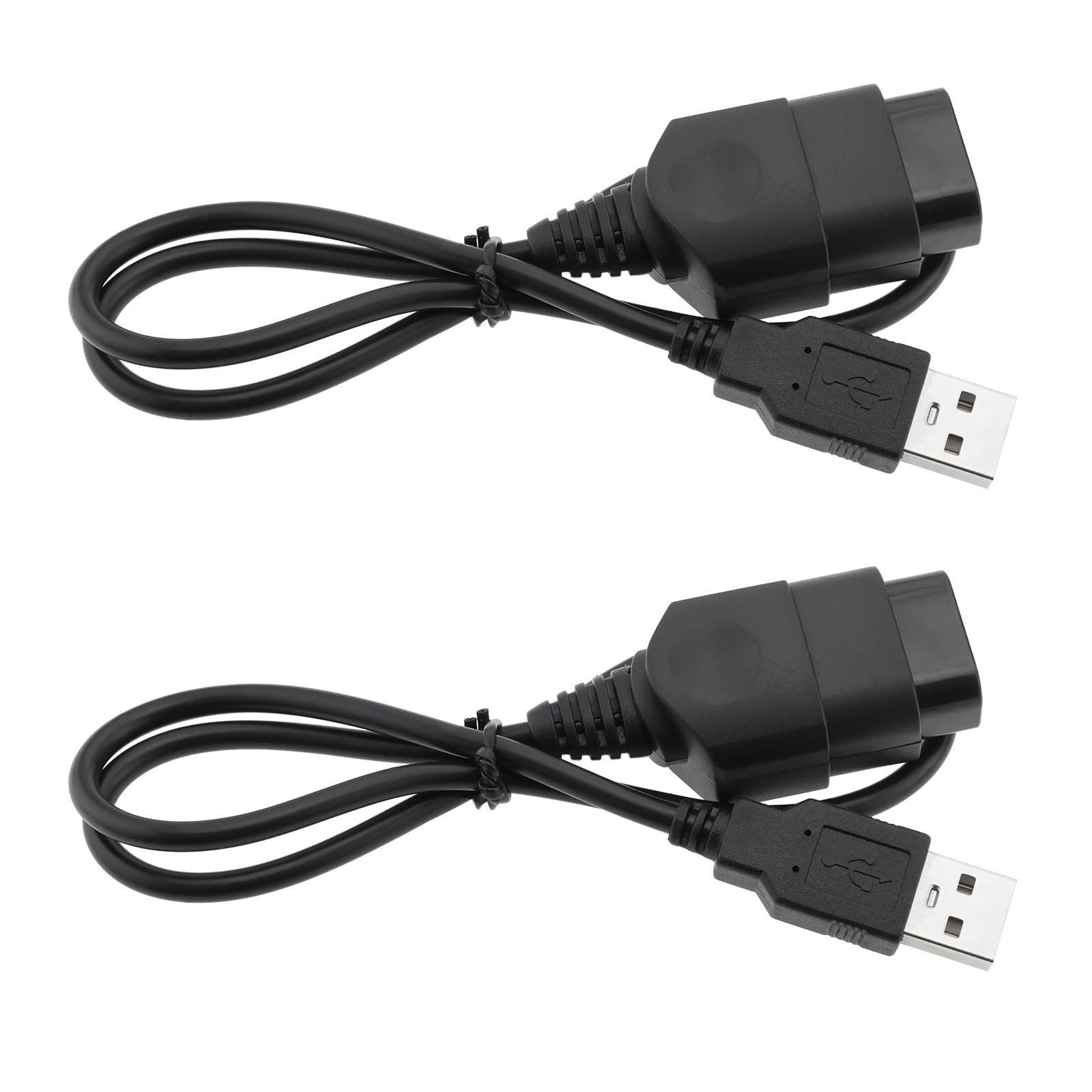 SING F LTD 2Pcs PC USB Adapter Cable Game Controller Adapter USB Converter Adapter Cable Compatible with Xbox Gen.1 Controller Black