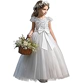 TTYAOVO Girls Pageant Princess Flower Dress Kids Prom Puffy Ball Gowns