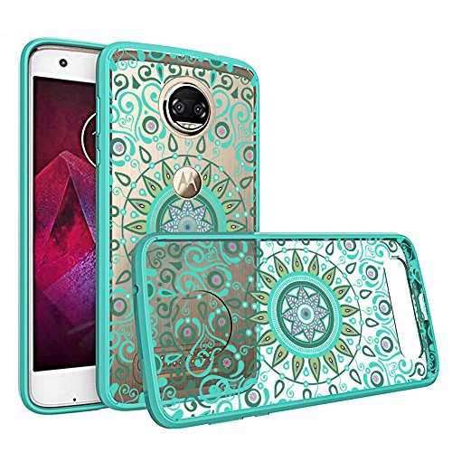 Moto Z2 Force Case, Linkertech Shockproof Anti-Scratch Ultra Crystal Slim Air Hybrid Flexible TPU Bumper Case Cover for Motorola Moto Z2 Force(2017 Release) (Mint)