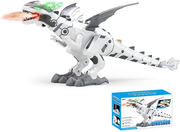 white robot dinosaur toy