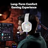 IMYB A36 Gaming Headset RGB White Purple 3.5mm PC Xbox PS Switch 50mm Driver view 4