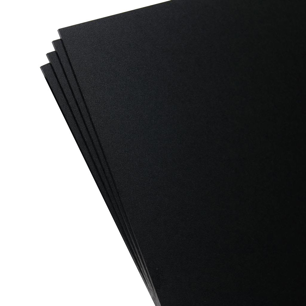 Plastics 2000 - KYDEX Sheet - 0.093" Thick, Black, 12" x 12", 4 PACK